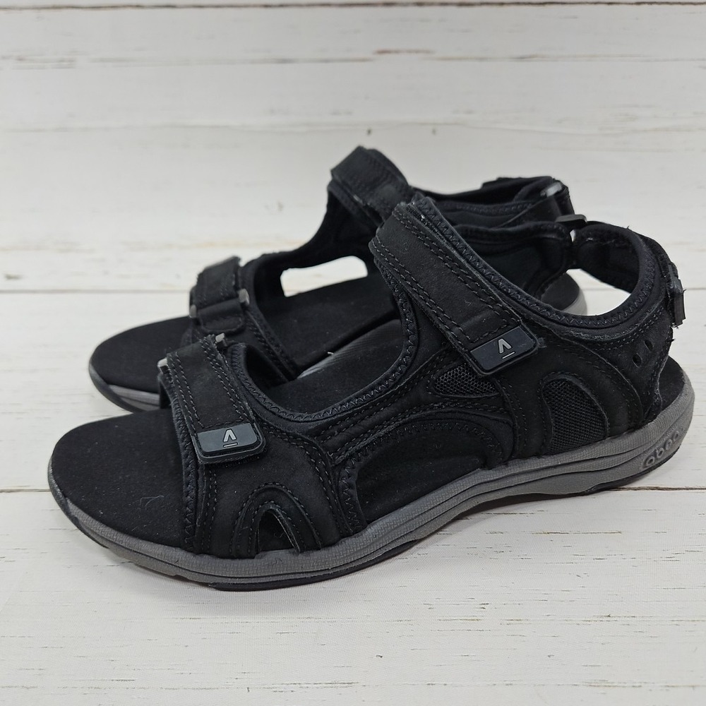Abeo Genna Sandals Womens 8.5 BioSystem Black Outdoors Hiking‎ Strappy 53598